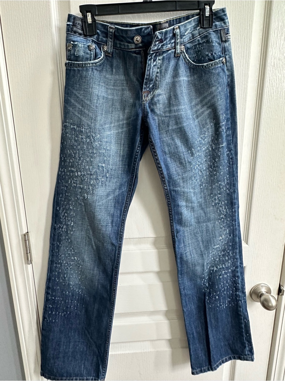Versace Vintage Women’s Distressed Denim Jeans – Size 30/33 – EUC